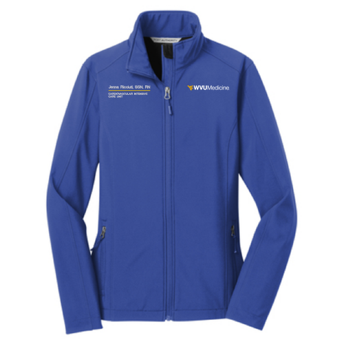Embroidered Port Authority Ladies Core Soft Shell Jacket -- True Royal