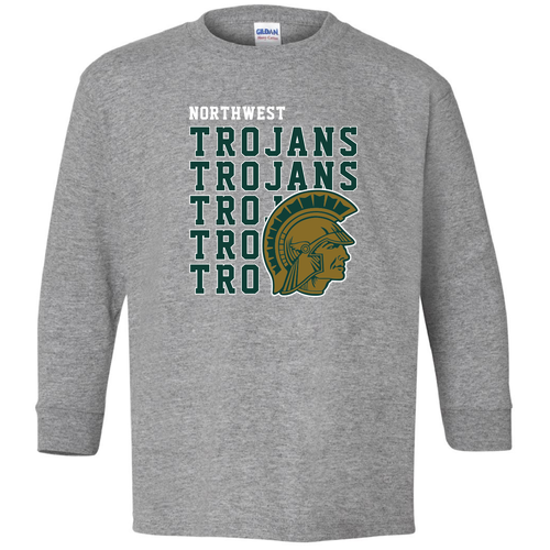 Gildan Youth Heavy Cotton Longsleeve -- Sport Grey