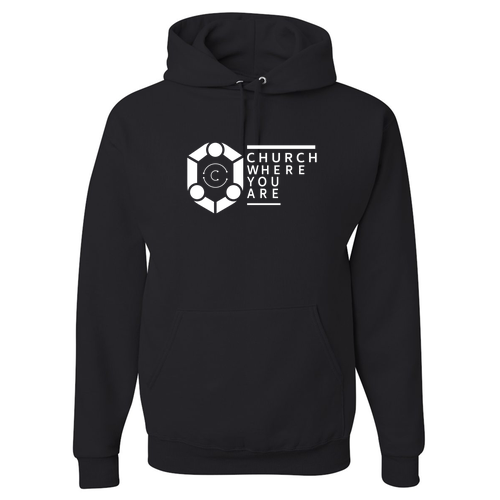 Mens/Unisex Jerzees 8 oz 50/50 Nublend Hooded Sweatshirt -- Black