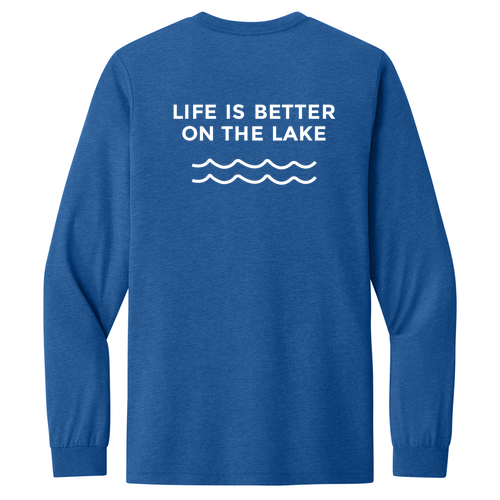 Bella+Canvas Unisex Triblend Long Sleeve Tee -- True Royal TriBlend