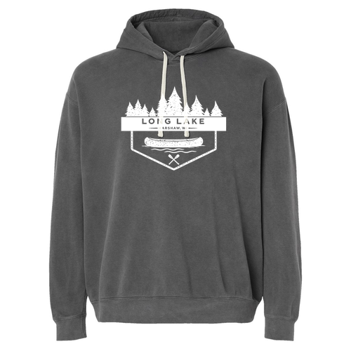 Comfort Colors Unisex Garment-Dyed Lightweight Fleece Hooded Sweatshirt -- Pepper