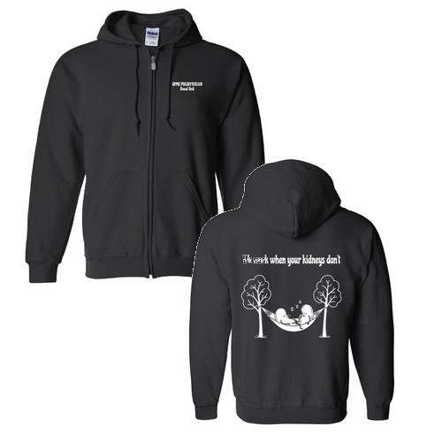 Full Zip Hooded Sweatshirt -- Black