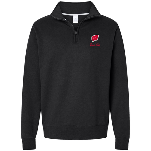 Champion Powerblend Quarter-Zip Sweatshirt -- Black (Embroidery)