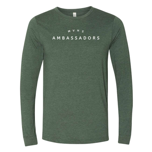 Bella+Canvas Unisex Heather Cvc Long Sleeve Tee- Heathers -- Heather Forest