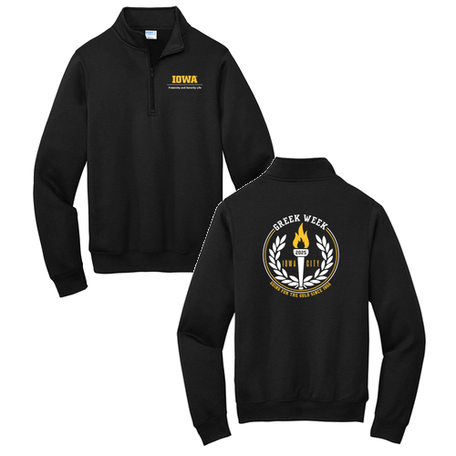 Port and Company Core Fleece Quarter-Zip Pullover Sweatshirt -- Jet Black