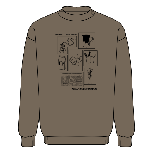 Cotton Heritage Lightweight Fleece Crewneck -- Latte