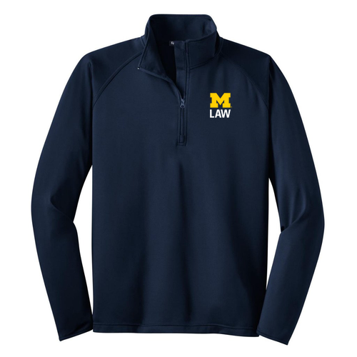 Mens/Unisex Sport Tek Sport Wick Stretch Half Zip Pullover -- True Navy