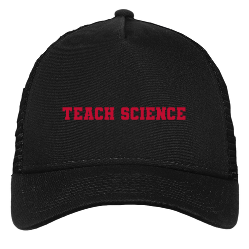 New Era Snapback Trucker Hat -- Black/ Black (Embroidery)