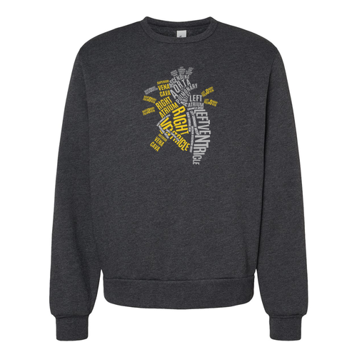 Bella+Canvas Sponge Fleece Classic Crewneck Sweatshirt -- Dark Grey Heather