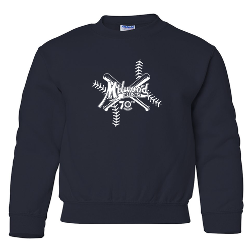Gildan Heavy Blend Youth Crew Neck Sweatshirt -- Navy