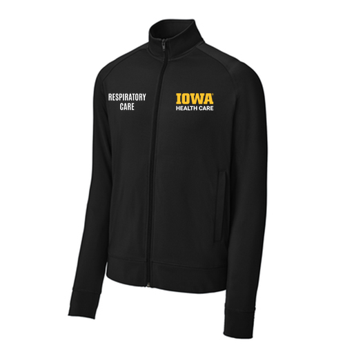 Embroidered Sport-Tek Sport-Wick Stretch Full-Zip Cadet Jacket -- Black