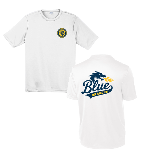 Sport Tek Competitor  Blue Dragons Tee -- White