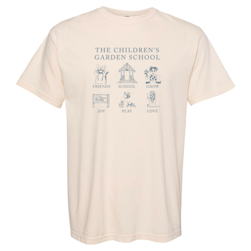 Comfort Colors Ringspun Garment Dyed Tee: Blue Design