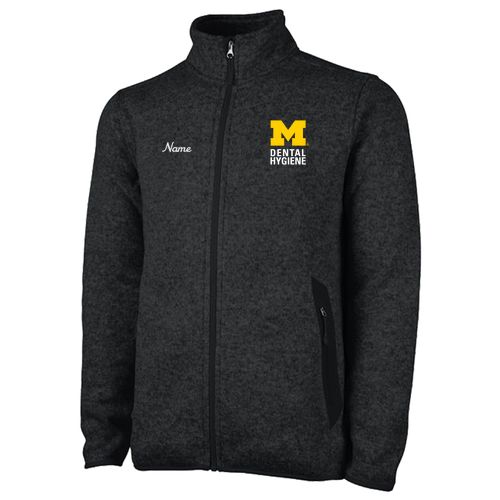 Charles River Heathered Fleece Jacket -- Black Heather
