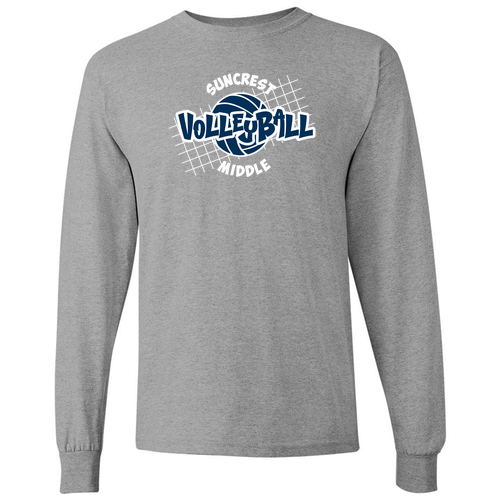 Gildan Heavy Cotton Longsleeve Basic T-Shirt -- Sport Grey