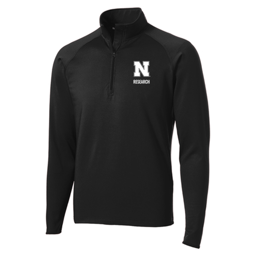 Men/Unisex Sport Tek Sport Wick Stretch Half Zip Pullover -- Black