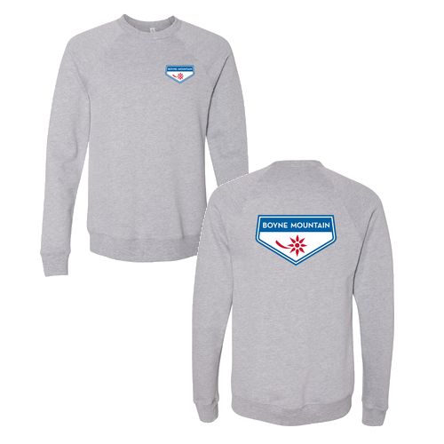 Boyne Mountain Logo 2 Full Color -- Crewneck Sweatshirt Athletic Heather