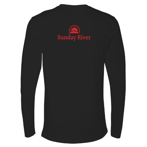 Sunday River Logo 2 Red Ink -- Long Sleeve Black