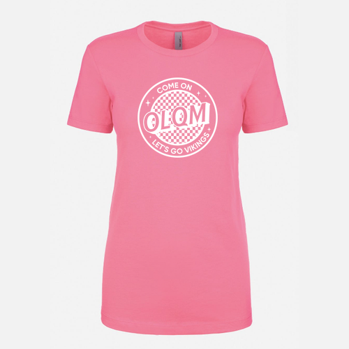 Next Level Ladies Boyfriend Tee -- Hot Pink