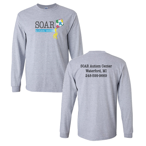 Gildan Ultra Cotton Longsleeve Basic T-Shirt -- Sport Grey