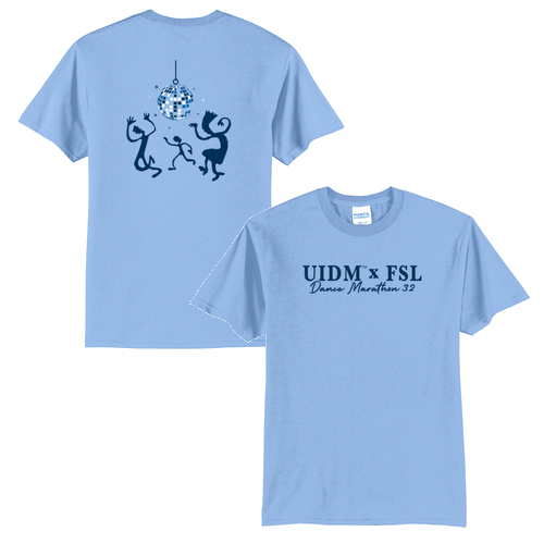 Port and Company 50/50 Blend Basic T-Shirt -- Light Blue