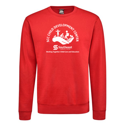 J. America BTB Fleece Crew -- Red