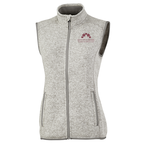 Charles River Womens Pacific Heathered Vest -- Light Grey Heather