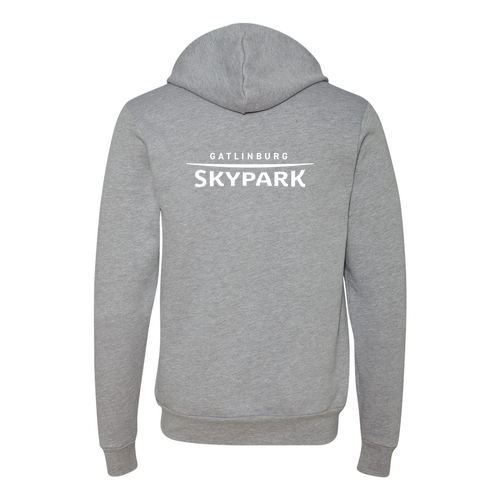 Gatlinburg Skypark Logo 2 White Ink -- Pullover Hooded Sweatshirt Athletic Heather