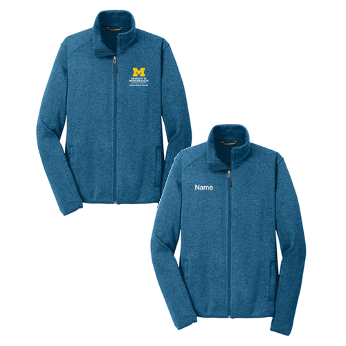 Port Authority Sweater Fleece Jacket -- Medium Blue Heather