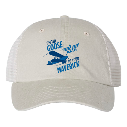 Valucap Pigment-Dyed Trucker Hat -- Stone / Stone Goose to Your Maverick