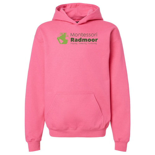 Gildan Youth Softstyle Midweight Fleece Hooded Sweatshirt -- Pink Lemonade