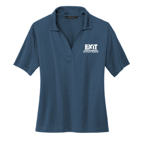 Mercer+Mettle Women's Stretch Jersey Polo -- Parisian Blue