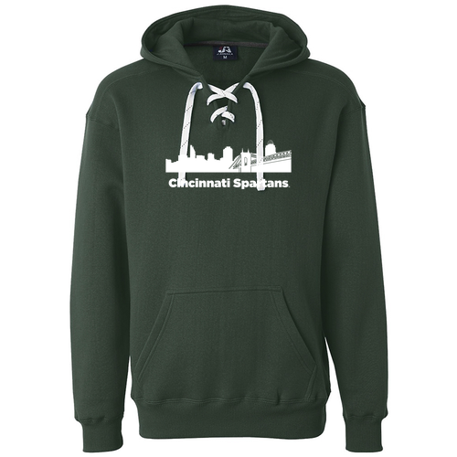 J America Sport Lace Hooded Sweatshirt -- Forest