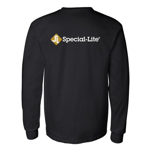 Gildan Long Sleeve Pocket Tee -- Black