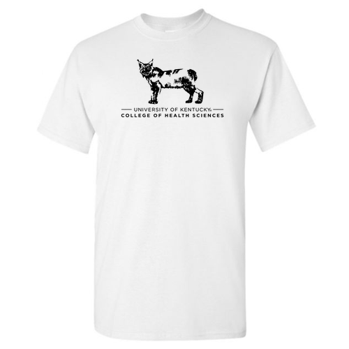 Gildan Heavy Cotton Basic T-Shirt -- White/Black Ink