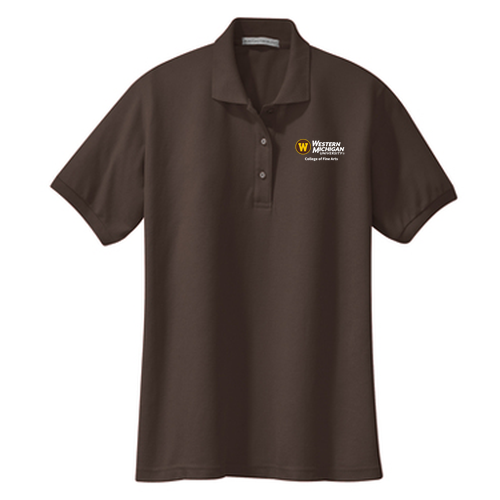 Embroidered Port Authority Ladies Silk Touch Polo -- Coffee Bean