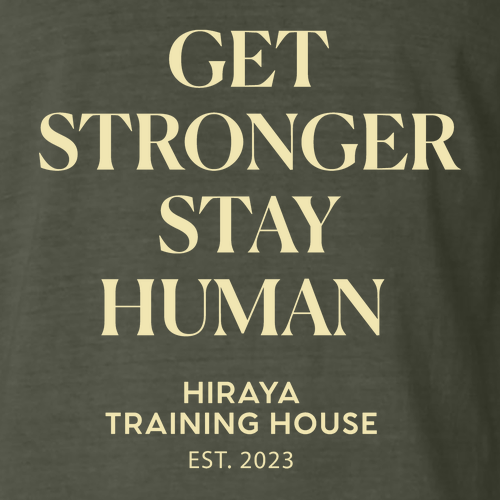 Get Stronger, Stay Human Tee -- Sage