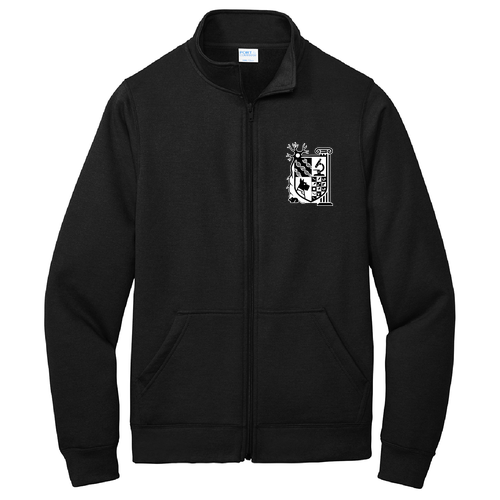 Port and Company Core Fleece Cadet Full-Zip Sweatshirt -- Jet Black