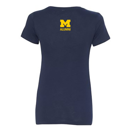 Ladies Next Level Soft Fitted Ideal V-Neck Tee -- Midnight Navy