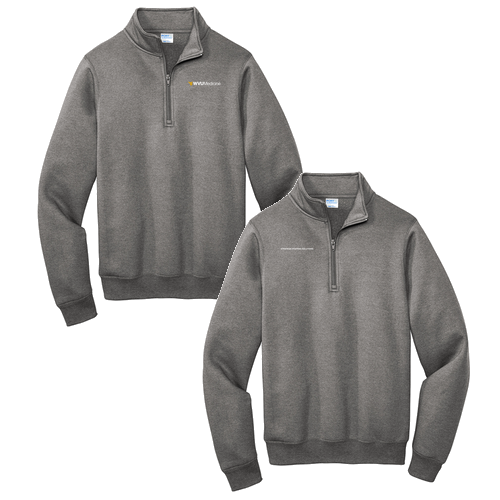 Port and Company Core Fleece Quarter-Zip Pullover Sweatshirt -- Graphite Heather