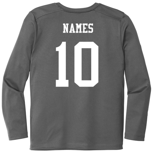 Sport-Tek Youth Posi-UV Pro Long Sleeve Tee -- Dark Smoke Grey