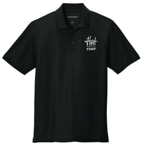 Heist Port Authority Polo --(for LARGE SIZES 5X-6X )Deep Black