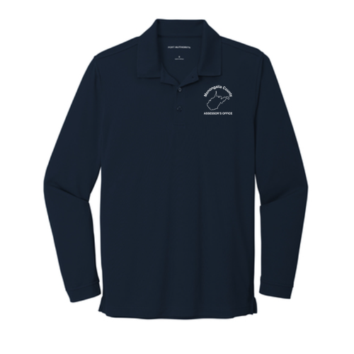 Port Authority Dry Zone Uv Micro-Mesh Long Sleeve Polo -- River Blue Navy
