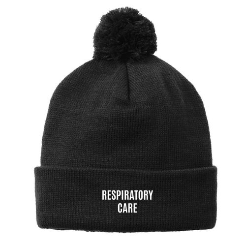 Sport-Tek Solid Pom Pom Beanie -- Black