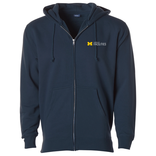 Independent Trading Co. Mens Heavyweight Zip Hood -- Navy
