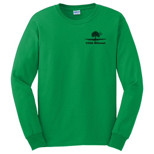 Mens/Unisex Gildan Ultra Cotton Longsleeve Basic T-Shirt -- Irish Green