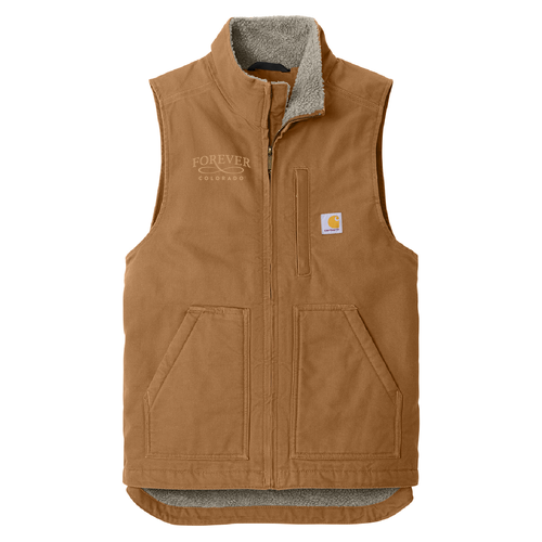 Carhartt Sherpa-Lined Mock Neck Vest -- Carhartt Brown