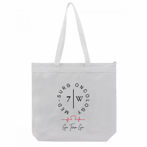 Liberty Bags Large Tote with Zipper -- White