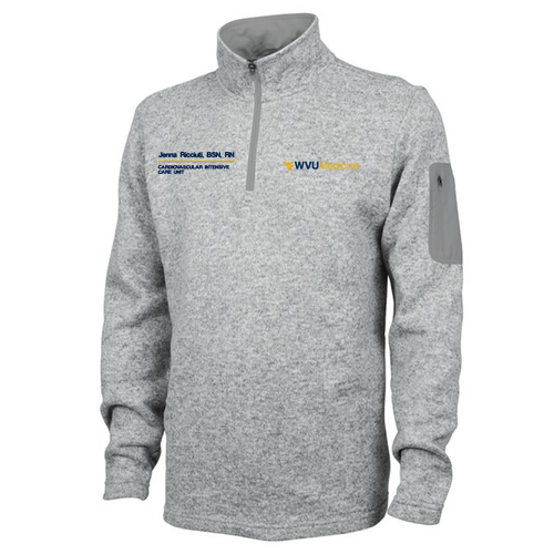 Charles River Men's Heathered Fleece Pullover -- Light Grey Heather