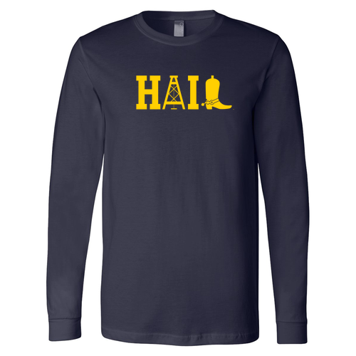 Mens/Unisex Bella Canvas Soft Fitted Jersey Longsleeve Tee -- Navy